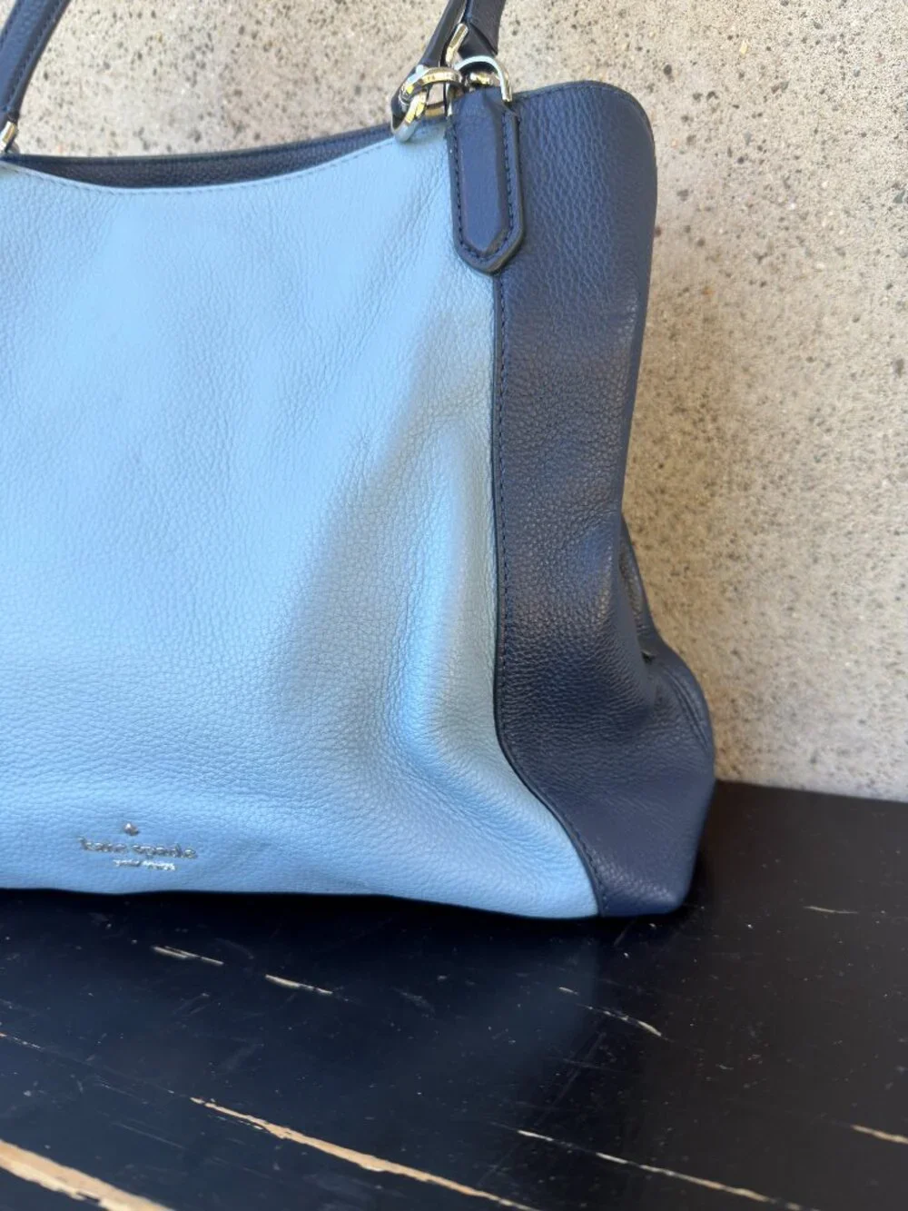 Kate Spade Jackson Medium Triple Compartment Shoulder Bag Blue Colorblock
